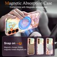 thumbnail image 5 of CASEFIV for Samsung Galaxy S26 Plus Case,[Magnetic Invisible Stand][Military-Grade Drop Protection] Slim Glossy Marble Pattern Back Shockproof Protective Phone Cover,Rose Gold Marble, 5 of 7