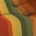 thumbnail image 3 of Jordan Manufacturing 44" x 18" Islip Cayenne Maroon Stripe Rectangular Tufted Contoured Outdoor Wicker Settee Bench Cushion, 3 of 12