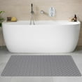 thumbnail image 4 of Large Shower Mat, 47 x 32 inch Non Slip Shower Mats for Inside Shower with Drain Hole, No Odor Soft TPE Shower Floor Mat, Extra Large Non Slip Shower Mat with Suction Cups, Grey, 4 of 14