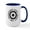 White/Navy Inside, variant on CafePress - Don't Shoot The Messenger Large Mug - 15 oz Ceramic Large White Novelty Mug