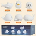 thumbnail image 3 of TRIPRO Cute Mini Ocean Nursery Silicone Squishy Lamp Night Light (6 Packs: Whale,Shark,Octopus,Dolphin,Turtle,Duck), 3 of 7