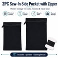 thumbnail image 6 of KYJiuLiu 2-Pack Sew-in Side Pocket with Zipper for Coats, Jackets & Sweatshirts, Hidden Travel Security Wallet Pocket (Black), 6 of 7