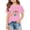 Pink, variant on Hello Kindergarten Shirt for Boys Classic Basic Cartoon Prints Back To School Shirt Kids Girl Cotton Blend School Tee Tops 1-14 Years