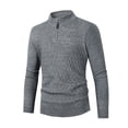 thumbnail image 3 of Vedolay Men's Fall Sweater Long Sleeve Knitted Sweaters Casual Simple Pullover Grey,2XL, 3 of 3