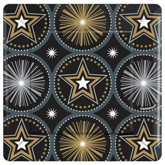 Hollywood 'Glitter Starz' Small Paper Plates (8ct)