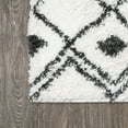 thumbnail image 3 of JONATHAN Y JONATHAN  Y Sura Moroccan Diamond Shag Area Rug 2 X 8 - White/Black, 3 of 5