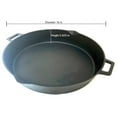 thumbnail image 5 of 7439 16-in Cast Iron Double-Handled Skillet w/Pour Spouts Features Large Loop Handles Perfect For Breakfast Roast Pan Frying Sautéing and Baking, 5 of 7