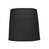 Black Half Bistro Apron, 19"L By 27"W