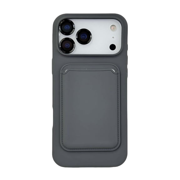 Dteck Magnetic Case for iPhone 17 Pro Max,3 in 1 Detachable Card Slot Camera Lens Protector Shockproof TPU PC Back Case Compatible with Mag Safe Cover,Gray