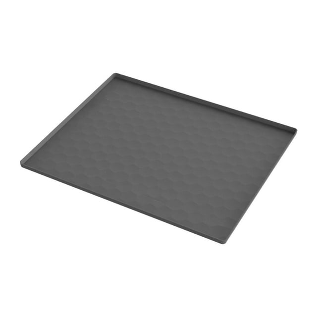 Luzkey Mini Fridge Mat Freezer Drip Tray AntiSlip Home Supplies Spill Prevent Multifunction Washable Freezer Mat Tray Dryer Drip Pan Gray 60x50cm