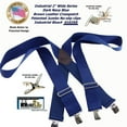 thumbnail image 3 of Holdup Suspender Company dark Blue Industrial heavy duty 2" Wide Non-elastic Suspenders with Patented No-slip Jumbo Silver Clips, 3 of 4