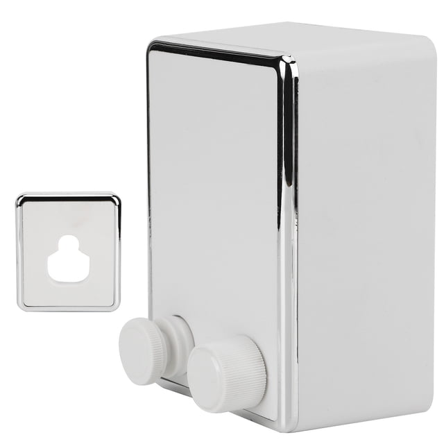 M Buder Tendedero Retráctil de Acero Inoxidable Montaje en Pared Blanco (4.2 m / 13.8 ft)