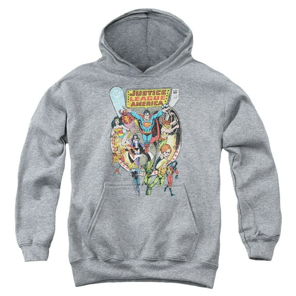 Jla - Team Up - Youth Hooded Sweatshirt - Large