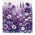 thumbnail image 4 of Ambesonne Purple Shower Curtain, Cottagecore Floral Meadow, 69"Wx84"L, Lilac Lavender Quartz, 4 of 4
