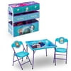 Disney Frozen 4-Piece Toddler Playroom Furniture Set | Table with 2 Chairs & Multi-Bin Toy Organizer by Delta Children
