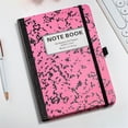 thumbnail image 2 of Composition Notebook, Wide Ruled Composition Books, Marble Composition Notebooks for Work, 120gsm Thick Paper, 80 Sheets per Book, 8-1/2" x 5-7/10", Pink, 2 of 5