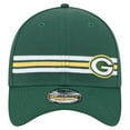 thumbnail image 2 of Men's New Era Green Green Bay Packers Stripes 39THIRTY Flex Hat, 2 of 5