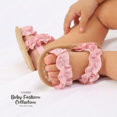 

Baby Girl Shoes Toddler Flats Sandals Premium Soft Sole Anti-Slip Summer Fashion Sandal Non-slip Walking Shoes
