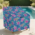 thumbnail image 2 of Renewold Outdoor Patio Chair Covers Lounge Deep Seat Covers Waterproof Funiture Covering for Swivel, Adirondack, Rocking Chairs, 29"W x 33"D x 36"H, Sea Turtle Violet Green Blue, 2 of 7