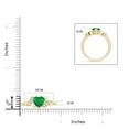 thumbnail image 3 of ANGARA Natural Solitaire Emerald Heart Engagement Ring with Diamond Accents in 14K Yellow Gold for Women (Size-6mm) | May Birthstone, Anniversary, Jewelry Gift for Women | Natural Emerald Ring, 3 of 7