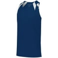 thumbnail image 5 of Augusta L Overspeed Track Jersey Navy/White 343, 5 of 5