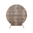 thumbnail image 3 of Efavormart 7.5ft Rustic Brown Wood Round Spandex Fit Wedding Backdrop Stand Cover, 3 of 11
