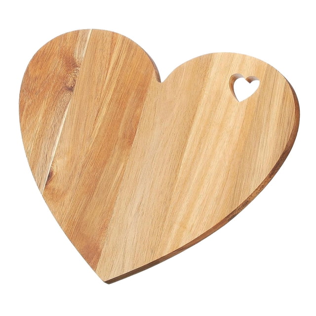 Tabla de cortar Macarena en forma de corazón 30,48 cm x 25,4 cm madera