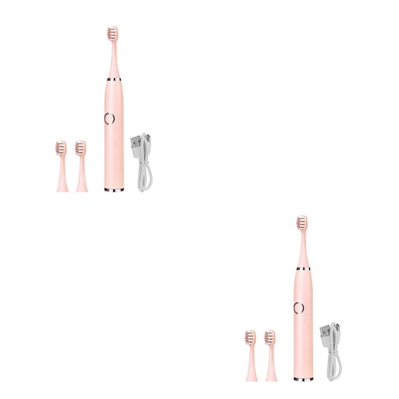 Bearachild Cepillo de 28000-37000 Cepillo de eléctrico IPX7 Cepillo de de viaje a prueba de agua, rosa, 5 modos, carga, 2 Rosado combinación 3 2piezas Bearachild CBP178663