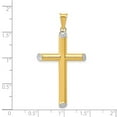thumbnail image 3 of 14K and White Rhodium 3-D Hollow Diamond-cut Cross Pendant K3622, 3 of 3