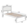 thumbnail image 4 of Mission Twin Solid Wood Platform Bed in White, 4 of 9