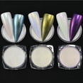 thumbnail image 4 of 6Boxes Mirror Pearl Nail Glitter Powder Laser Holographic Pink Magic Dust Aurora Powder Nail Pigment Tool Sparkle Effect Chrome Pigment for UV Gel Polish Dip Mirror Dust DIY Nail Decoration, 4 of 9