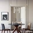 thumbnail image 3 of Hunter - Astwood 4-light Polished Nickel, Medium Size Chandelier, Dimmable, Caged Style, Drum Shaped, for Bedrooms, Dining, Living Rooms - 19957, 3 of 8