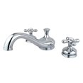 thumbnail image 1 of Kingston Brass KS3331AX 8 Inch -18 Inch Widespread Roman Tub Filler - Polished Chrome, 1 of 2