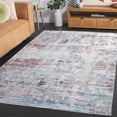 thumbnail image 3 of SAFAVIEH Malibu Fredrick Distressed Polyester Area Rug, Plum/Green, 6' x 6' Square, 3 of 13