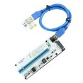 thumbnail image 2 of Tarjeta vertical PCI-E Interfaz de 6 pines Adaptador 1x a 16x Tarjeta gráfica Tarjeta extensora PCI-E, azul, blanco, cable azul Speravity EL001475-04, 2 of 2