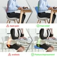 thumbnail image 3 of FITMIND 13x13in Inflated Wobble Cushion Non-Slip, PVC, Extra thick, Hand Pump, Guide Book, Blue, 3 of 8