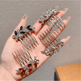 thumbnail image 2 of RAGUPEL Hair Accessories,Flyaway Control Hair Combs for Women Accessories,Embellished with Rhinestones Hair Side Combs,Gold, 2 of 4