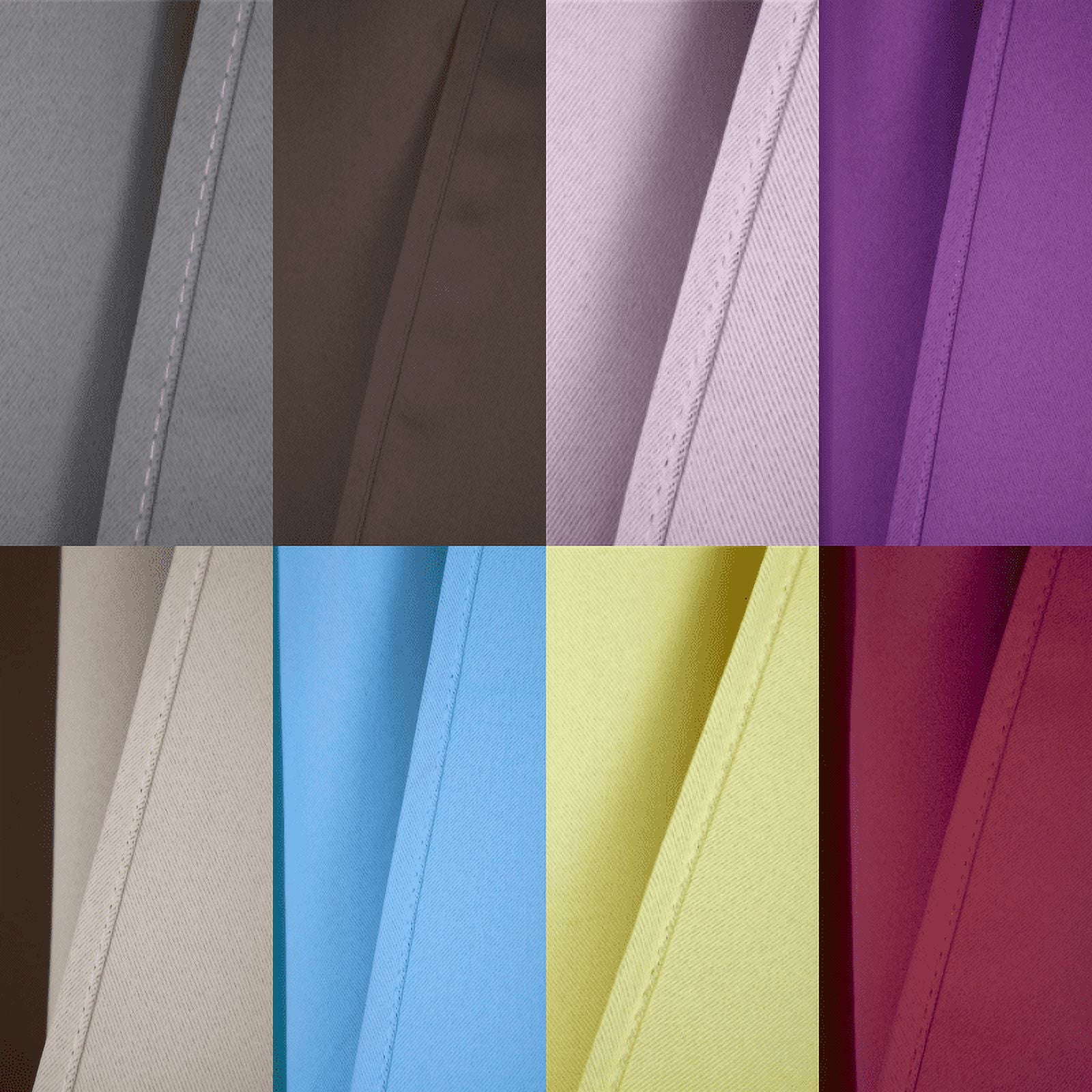 1 SET 100% BLACKOUT INSULATE THERMAL SHORT PANELS WINDOW CURTAIN IN 36" 54" 63"L