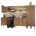 thumbnail image 1 of Cocina Integral Completa 293cm Emilly Madesa 03 - Marrón, 1 of 10
