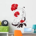 thumbnail image 1 of Abstract Decorative Flowers Wall Decal by Wallmonkeys Peel and Stick Graphic (36 in H x 25 in W) WM220407, 1 of 4