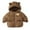 Coffee, variant on Kaemgyyd Toddler Baby Boys Girls down Jacket Solid Long Sleeve Lightweight Puffer Coat with Hood Infant Windproof Snow Outerwear