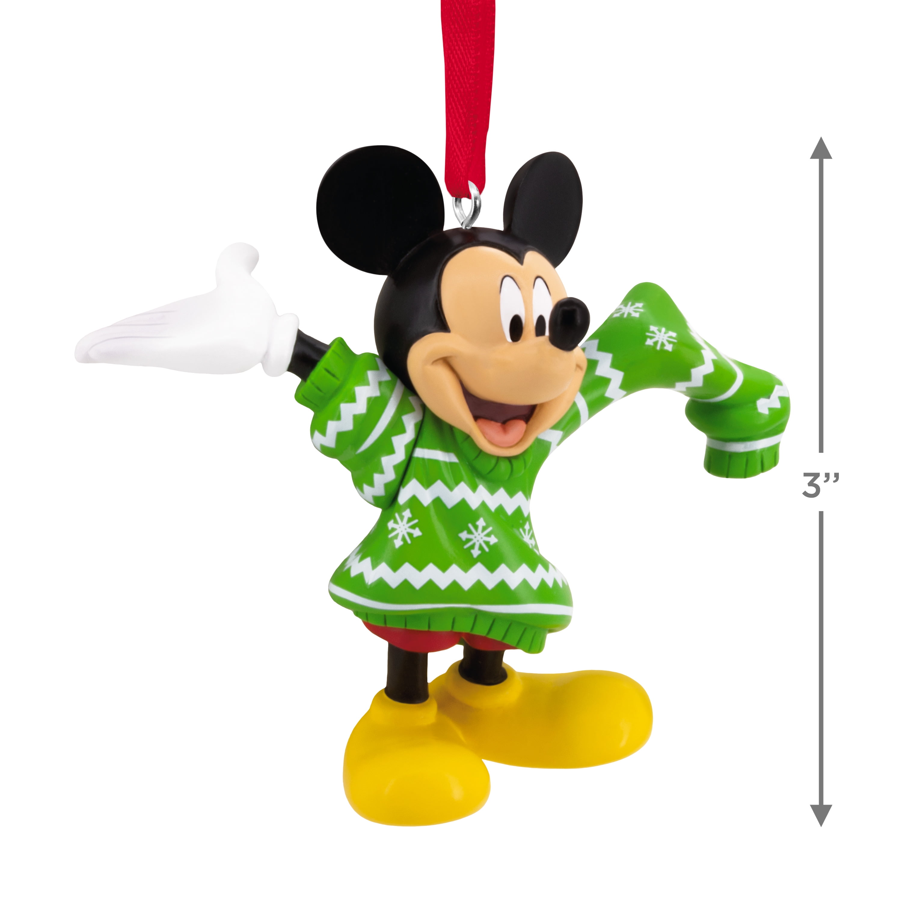 Hallmark Disney Mickey Mouse in Christmas Sweater Christmas Tree Ornament, Gifts for Disney Fans