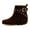 Brown, variant on Women'S Suede Tassel Booties Flat Boots Winter Warm Hidden Inner Fashion Western Outdoor Short Boots With Side Zipper