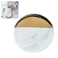 thumbnail image 3 of Posavasos elegantes para tazas de café y té, protección perfecta para la mesa, elegantes posavasos de cerámica con mármol dorado, 3 of 7