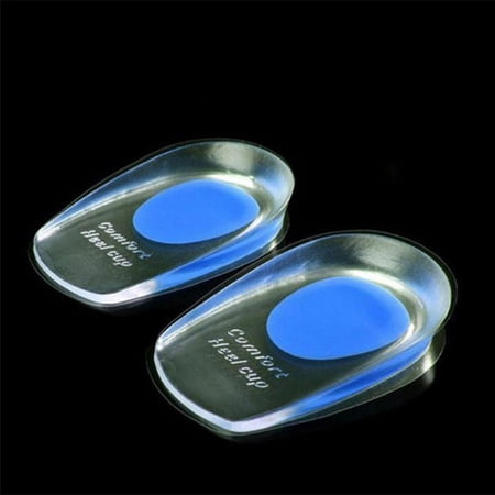 1 Pair Silicone Heel Cups Pads Shoe Inserts Soft -slip Foot Pain Insoles Cushion Foot Care for Women and Men