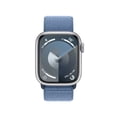 thumbnail image 2 of Apple Watch Series 9 [GPS + Cellular 41mm] Smartwatch with Silver Aluminum Case and Winter Blue Sport Loop. Fitness Tracker, ECG Apps, Always-On Retina Display, Water Resistant, 2 of 10