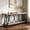 Gray, variant on Fnova 70.87" Extra Long 2-Tier Console Table, Industrial Sofa Table with Decorative Circular Metal Frame, Entryway Hallway Behind Couch Storage Console