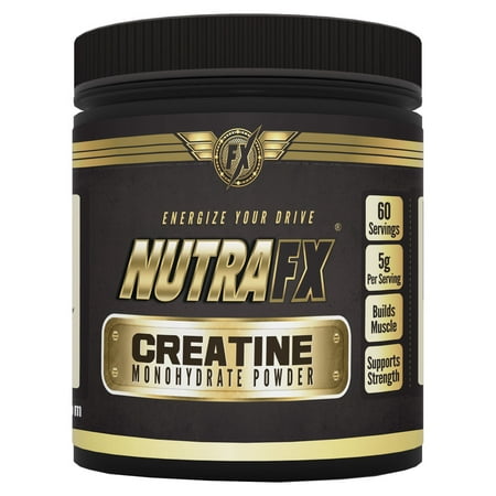 60 Portions Créatine Monohydrate non Stimulant énergie et culturisme Muscle croissance Enhancer, 5 g par portion, par NutraFX 