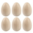thumbnail image 2 of Mdesiwst 6Pcs Wooden Simulated Egg Creative DIY Graffiti Painted Wooden Easter Eggs for Holiday Home Decoration, 2 of 5