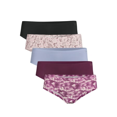 Jessica Simpson Women's Micro Bonded Hipster Panties, 5-Pack